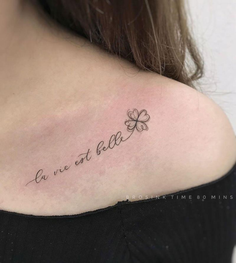 30 Pretty Four Leaf Clover Tattoos to Witness Your Love