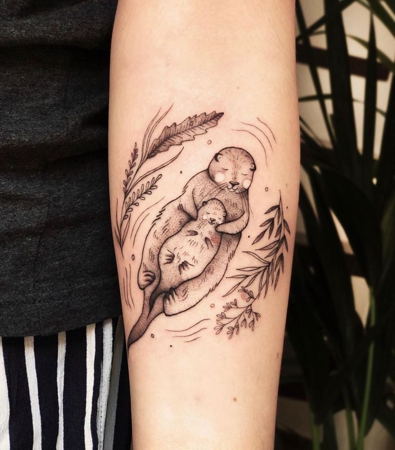 Cute Otter Tattoo Designs for You to Enjoy