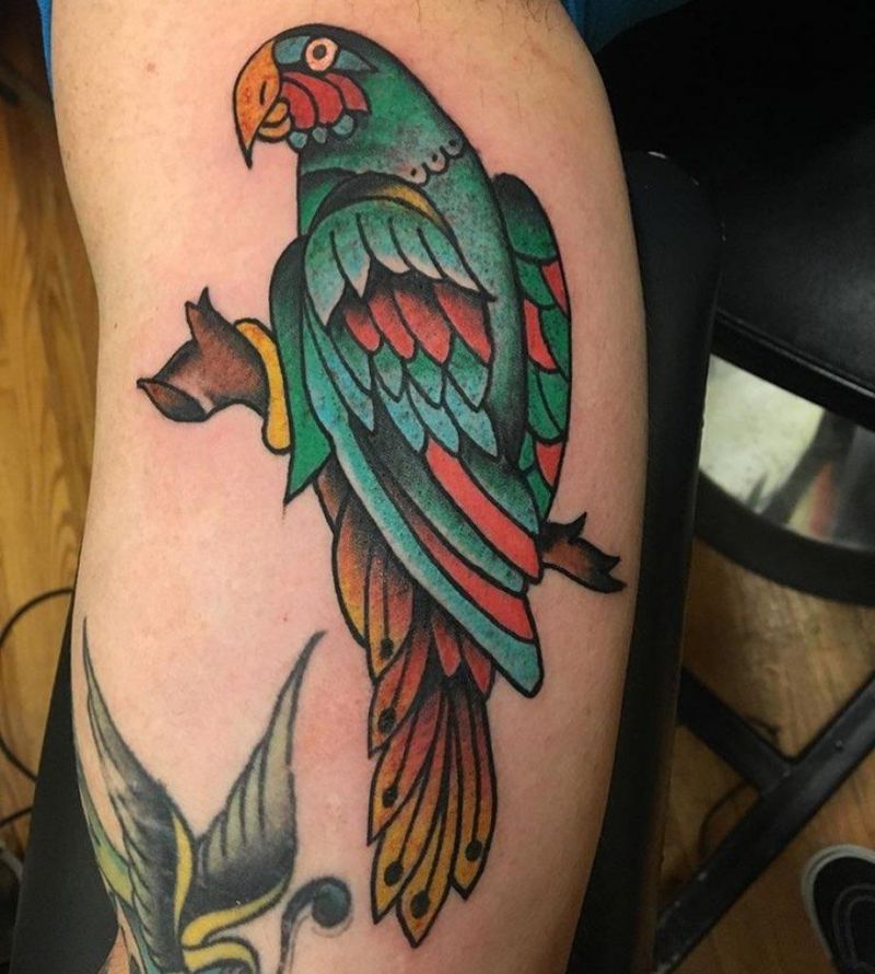 Lovely Parrot Tattoos Make You Happy Every Day