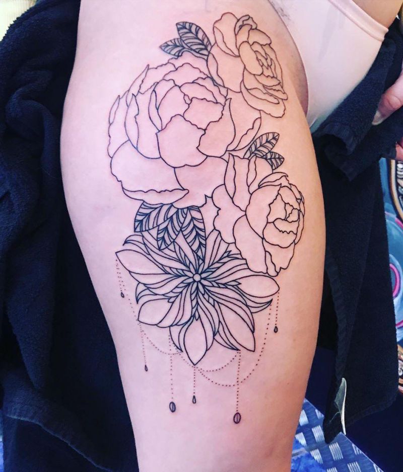 30 Pretty Peony Flower Tattoos for You to Enjoy