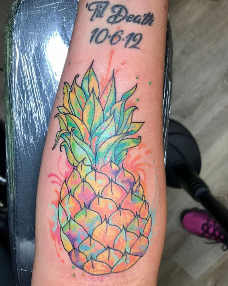 Pretty Pineapple Tattoos Give You Vitamins All The Time