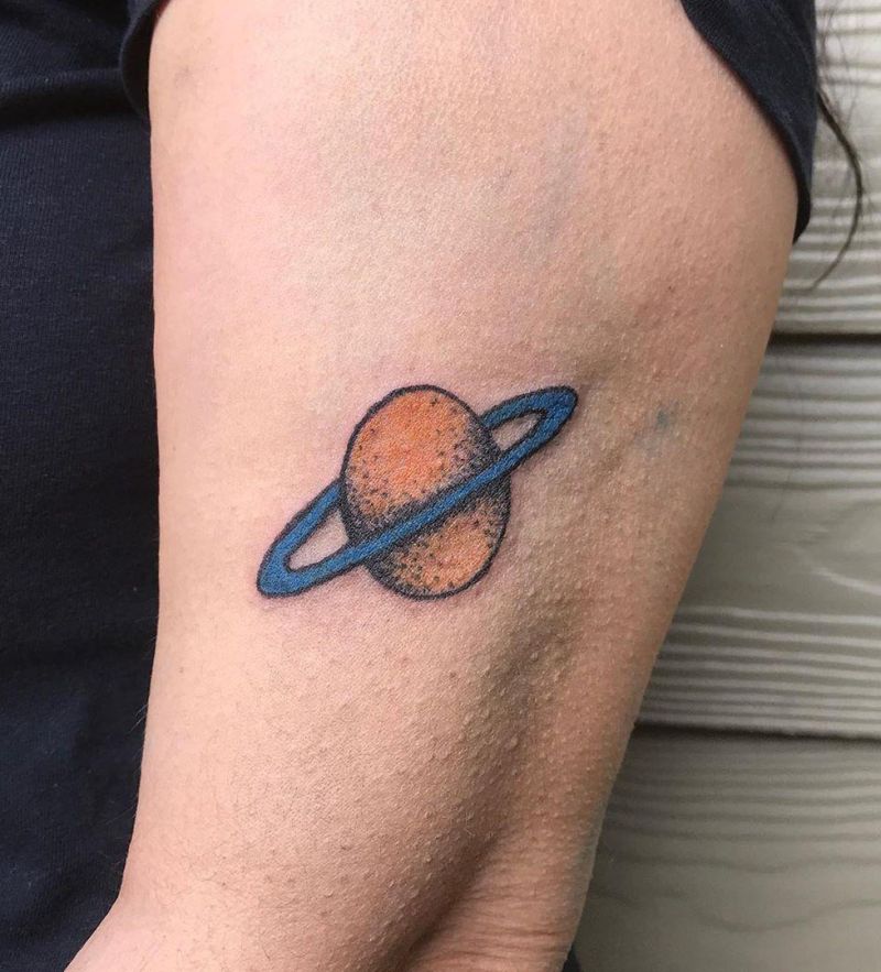 Pretty Saturn Tattoos for You to Enjoy