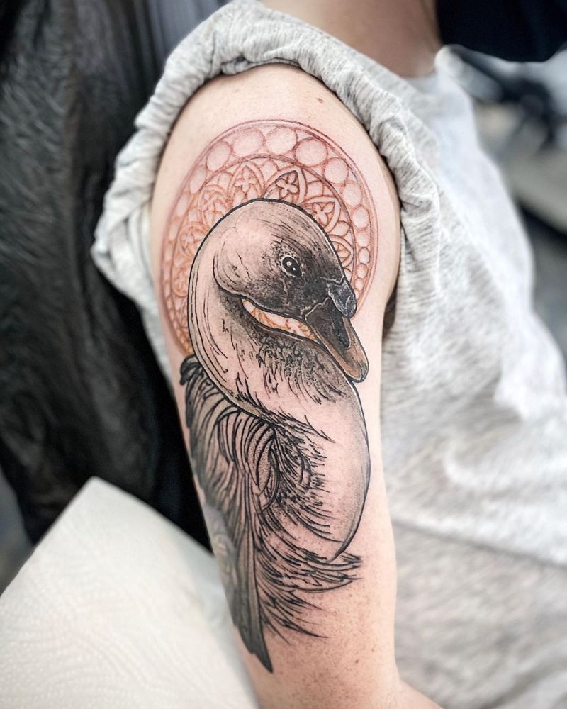 Pretty Swan Tattoos for You to Enjoy