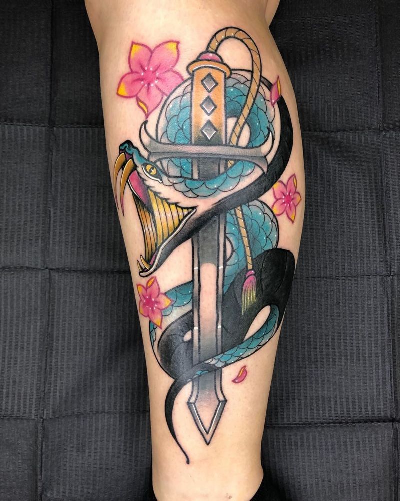 30 Pretty Sword Tattoos to Inspire You