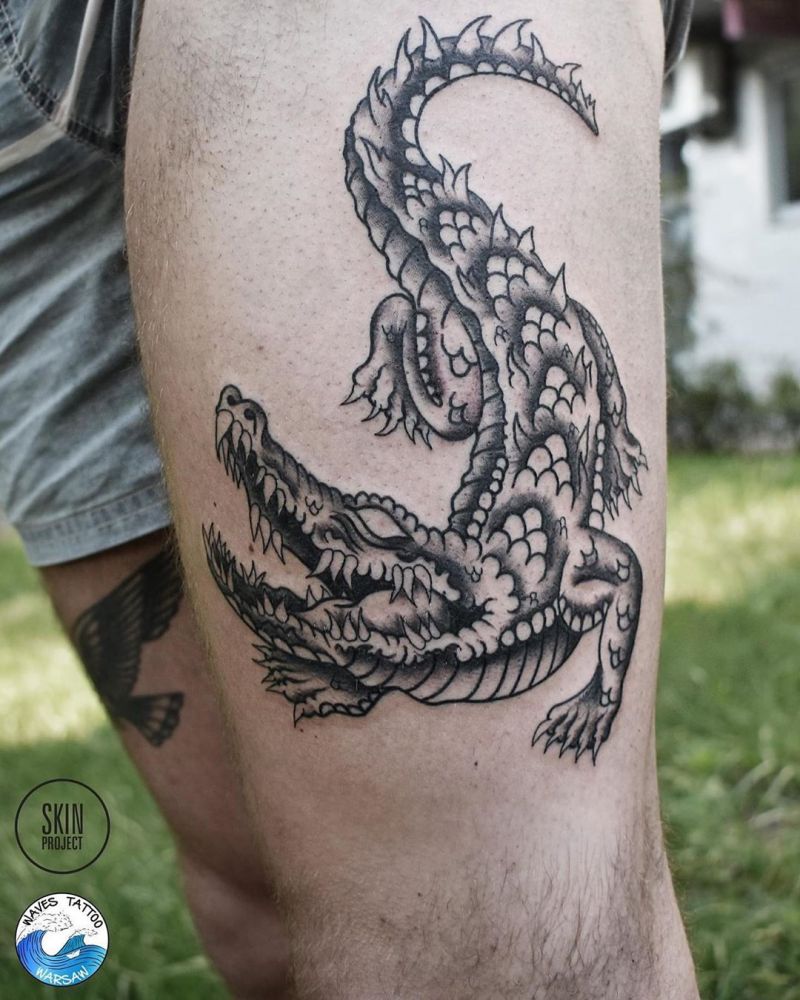 Pretty Crocodile Tattoo Designs and Ideas