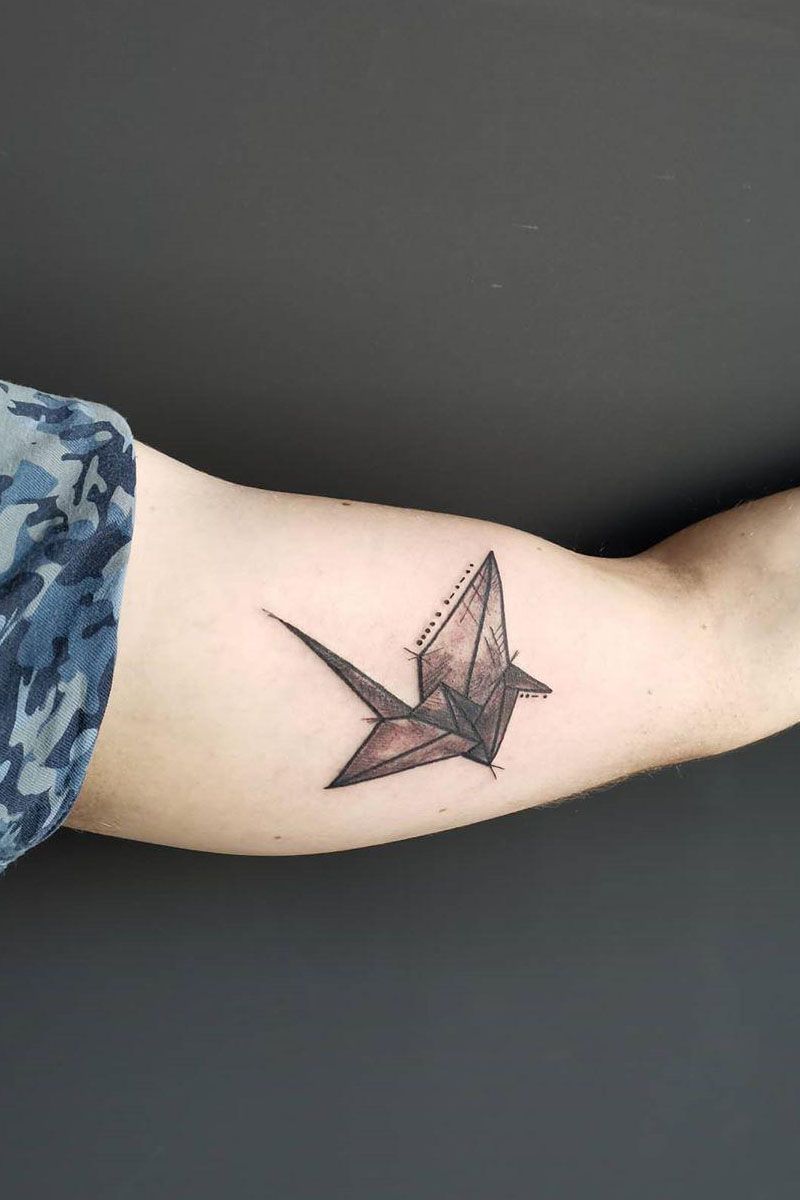 Pretty Origami Tattoos That Improve Your Taste