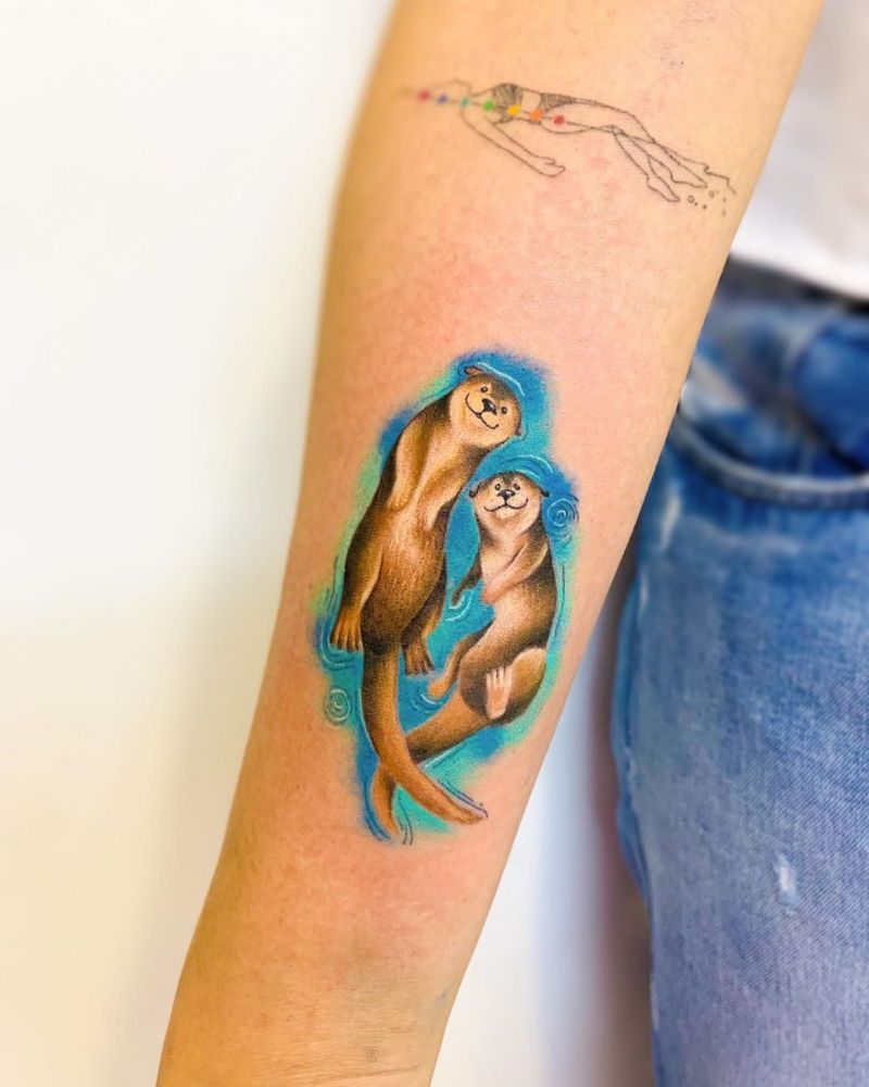 Cute Otter Tattoo Designs for You to Enjoy