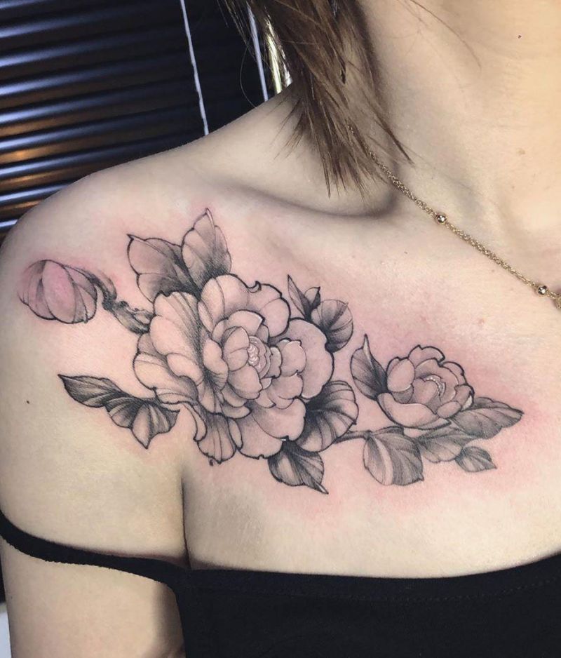 30 Pretty Peony Flower Tattoos for You to Enjoy