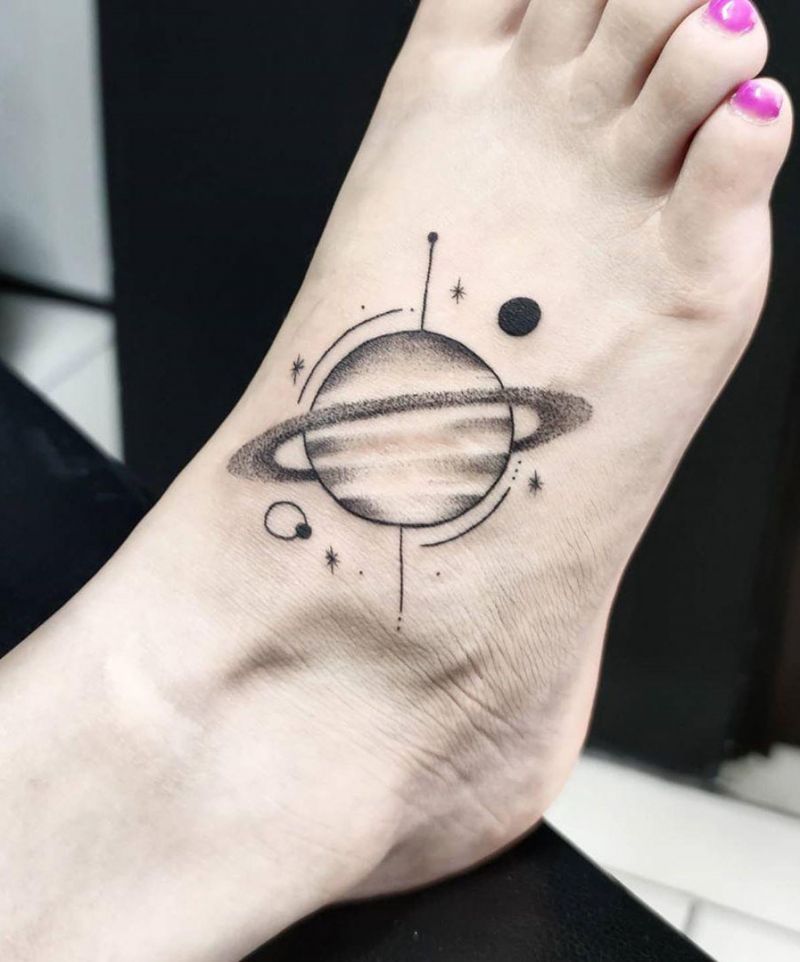 Pretty Saturn Tattoos for You to Enjoy