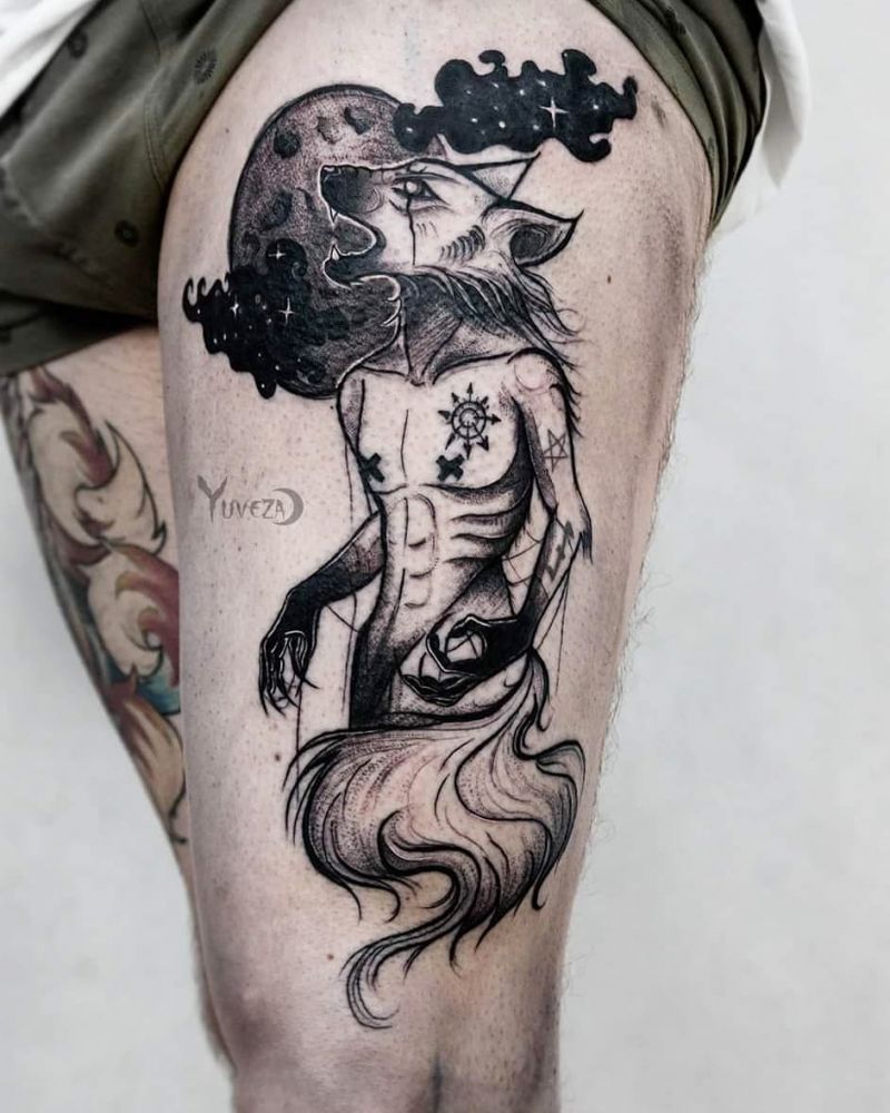 Ferocious Werewolf Tattoos Will Certainly Make Others Feel Afraid