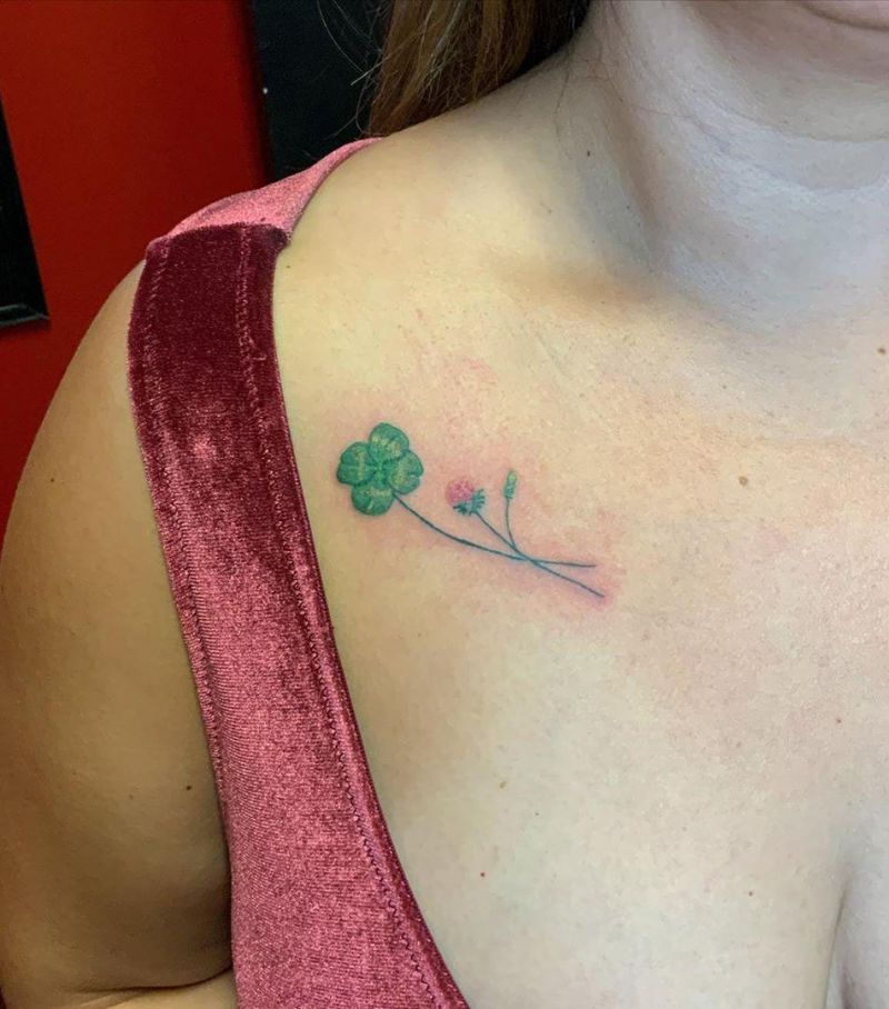 30 Pretty Four Leaf Clover Tattoos to Witness Your Love