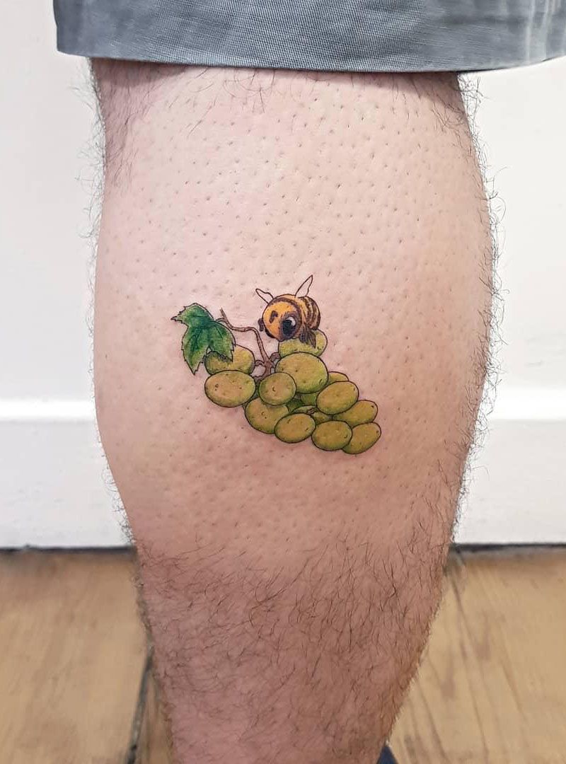 30 Sweet Grape Tattoos Moment Give You The Taste of Happiness