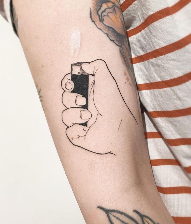 30 Creative Lighter Tattoos You Will Love