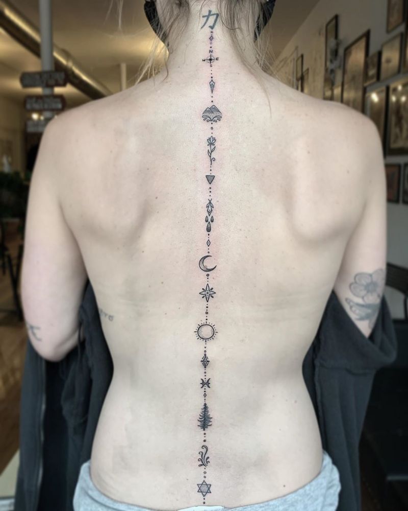 Pretty Spine Tattoos that Make You Sexy