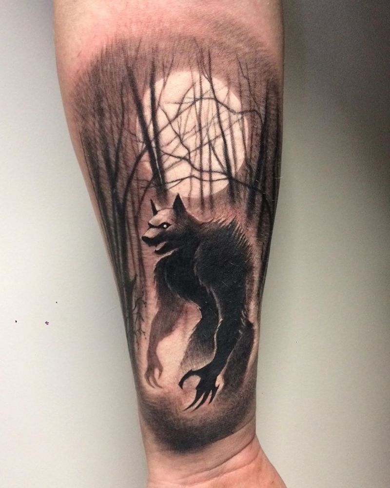 Ferocious Werewolf Tattoos Will Certainly Make Others Feel Afraid