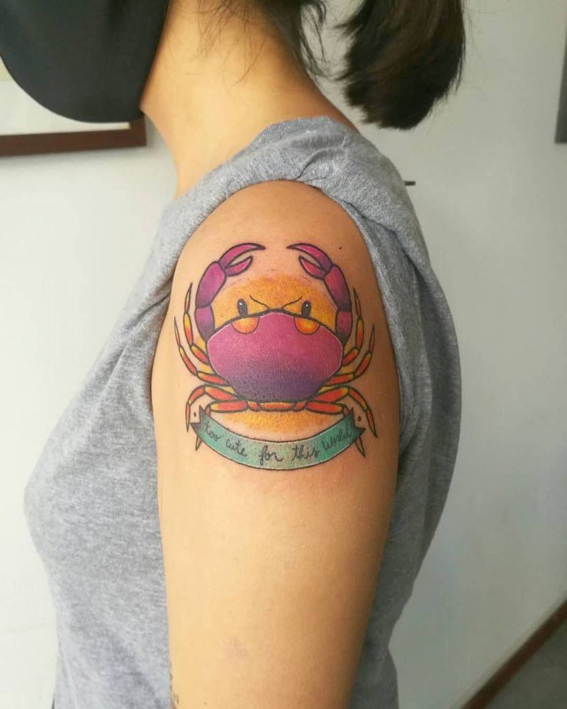 Cute Crab Tattoos for You to Enjoy