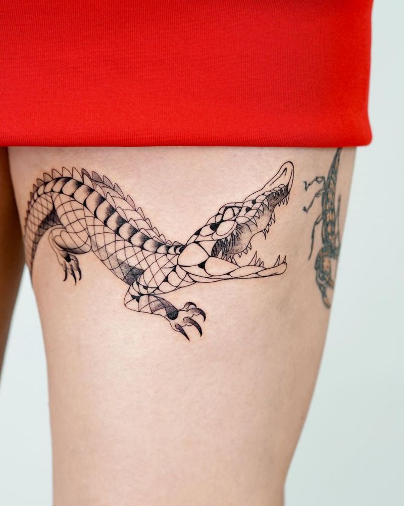 Pretty Crocodile Tattoo Designs and Ideas