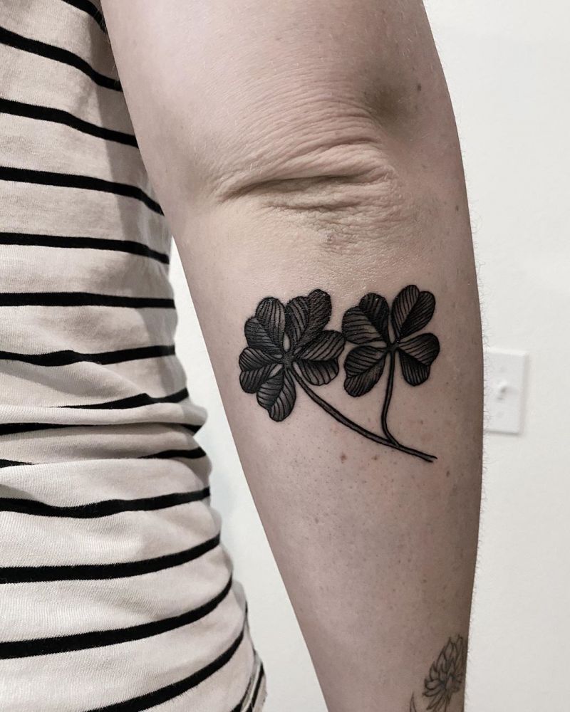 30 Pretty Four Leaf Clover Tattoos to Witness Your Love