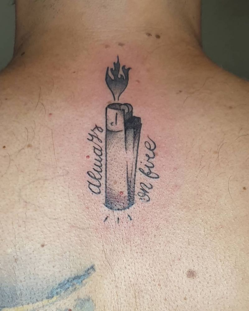30 Creative Lighter Tattoos You Will Love
