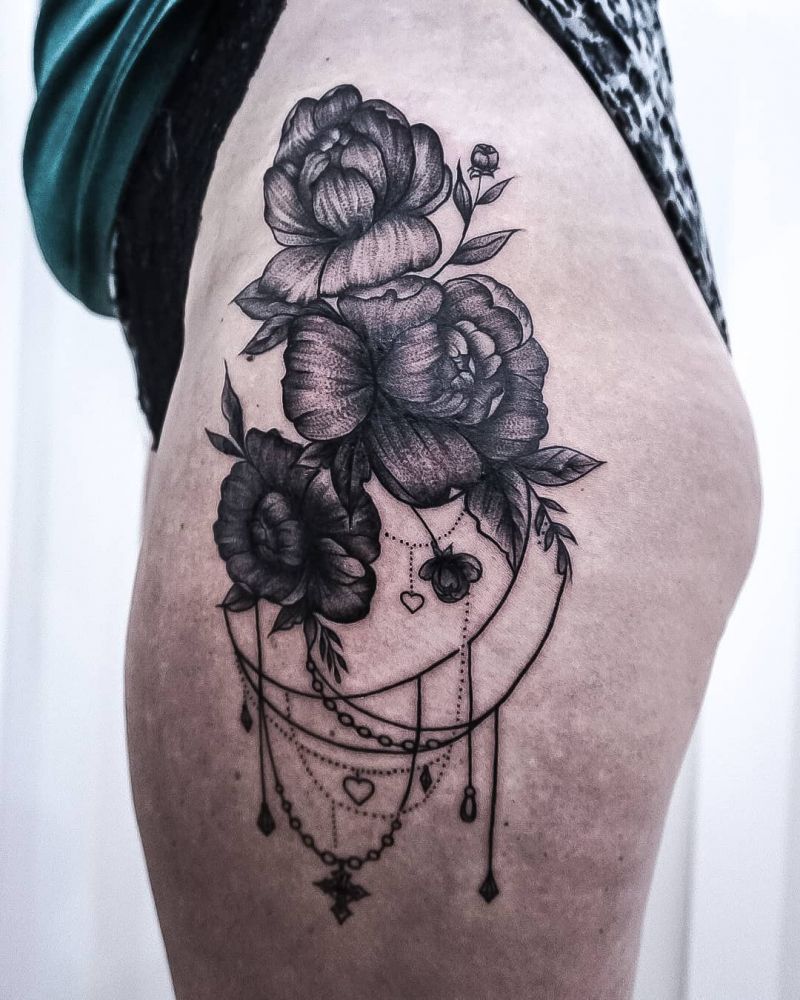 30 Pretty Peony Flower Tattoos for You to Enjoy