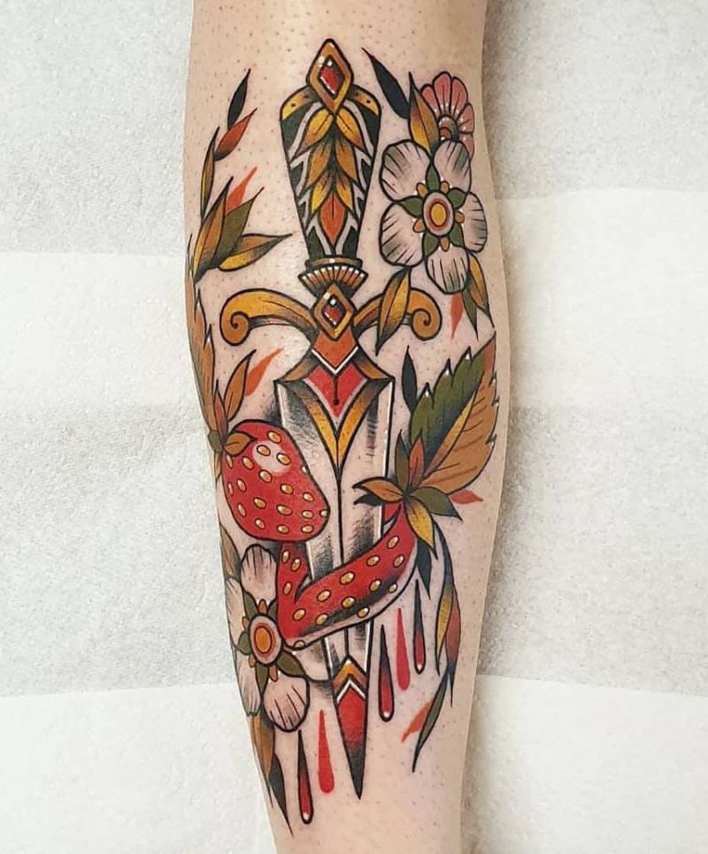 30 Pretty Dagger Tattoos You Will Love