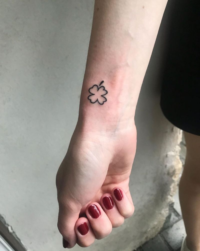 30 Pretty Four Leaf Clover Tattoos to Witness Your Love