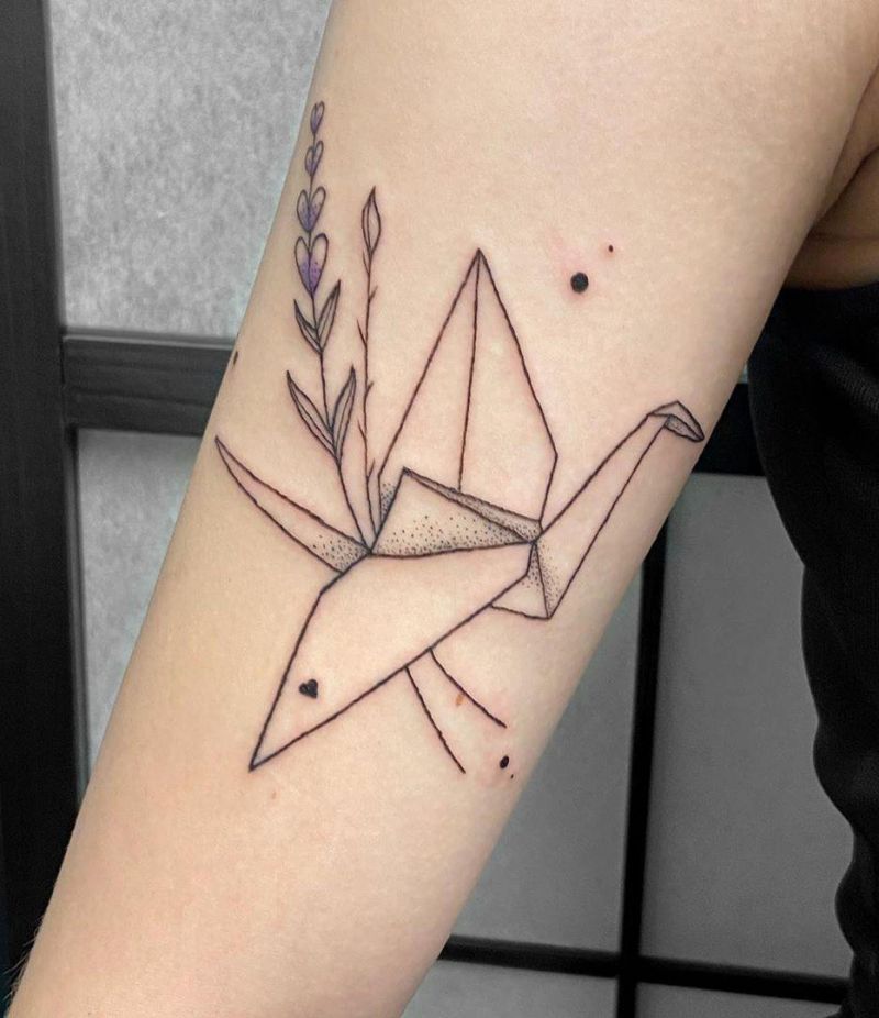 Pretty Origami Tattoos That Improve Your Taste