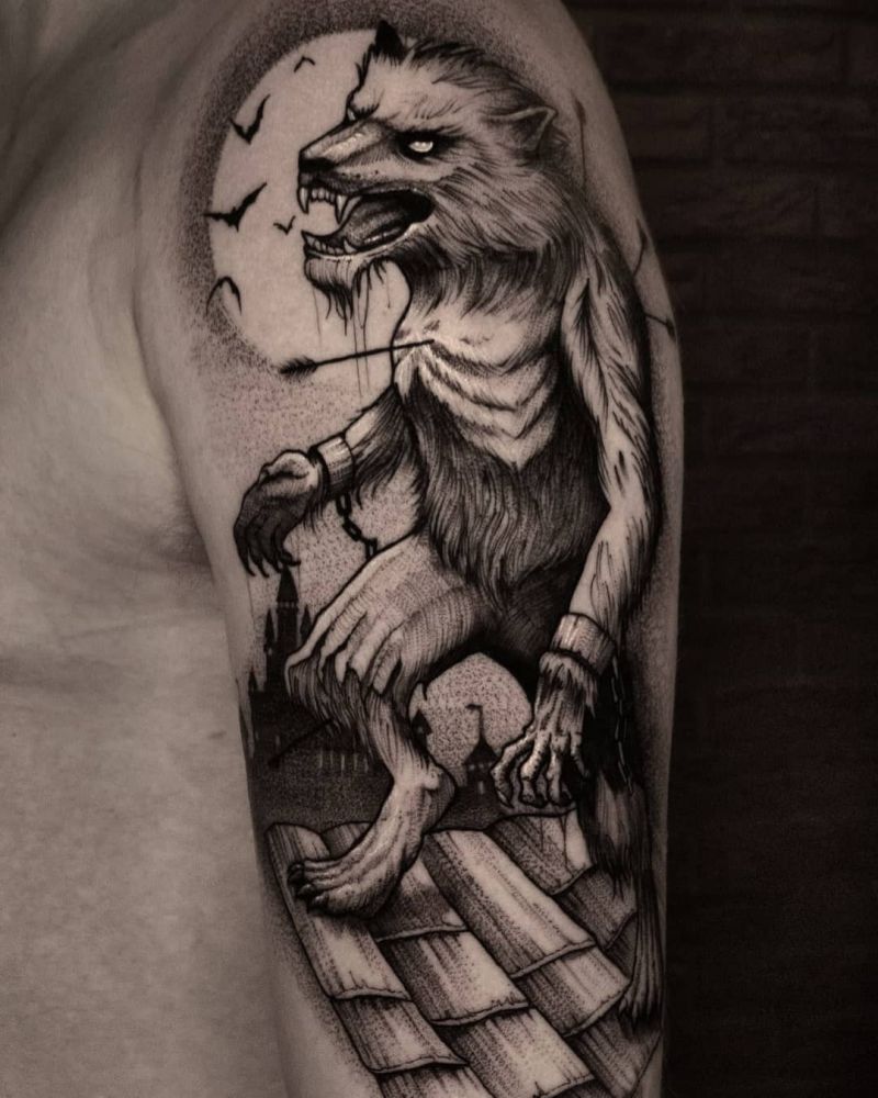 Ferocious Werewolf Tattoos Will Certainly Make Others Feel Afraid