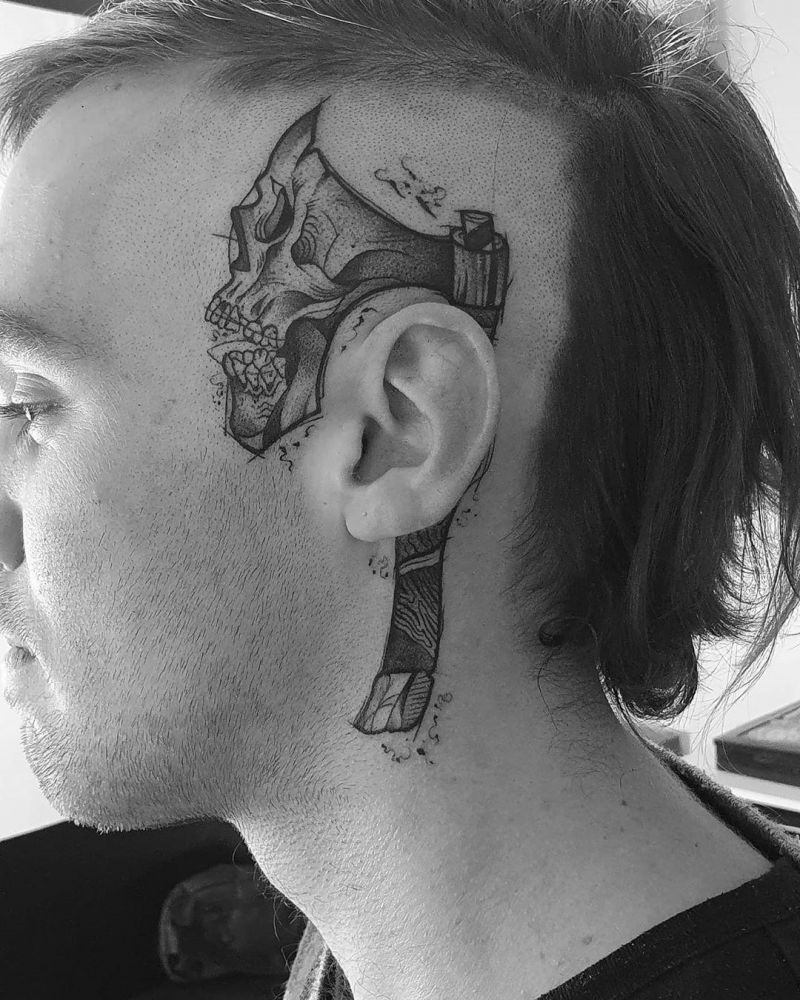 30 Traditional Axe Tattoos You Will Love