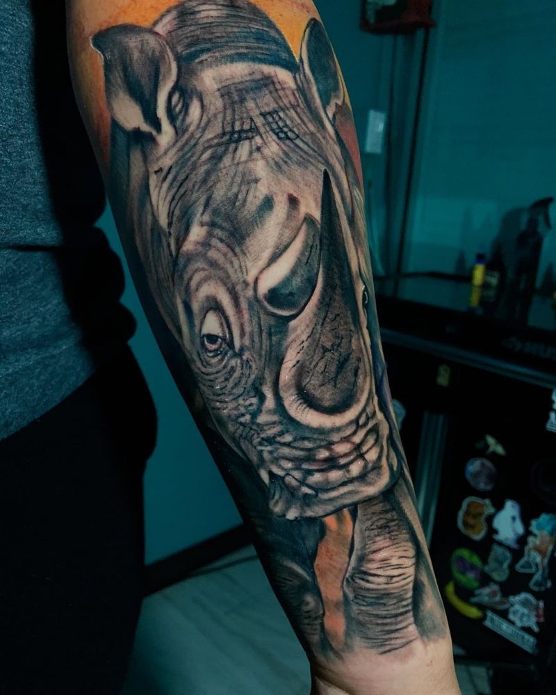 Pretty Rhino Tattoos You Will Love