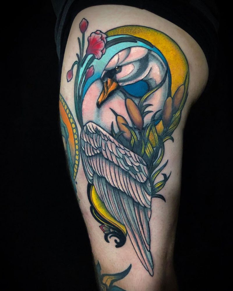 Pretty Swan Tattoos for You to Enjoy