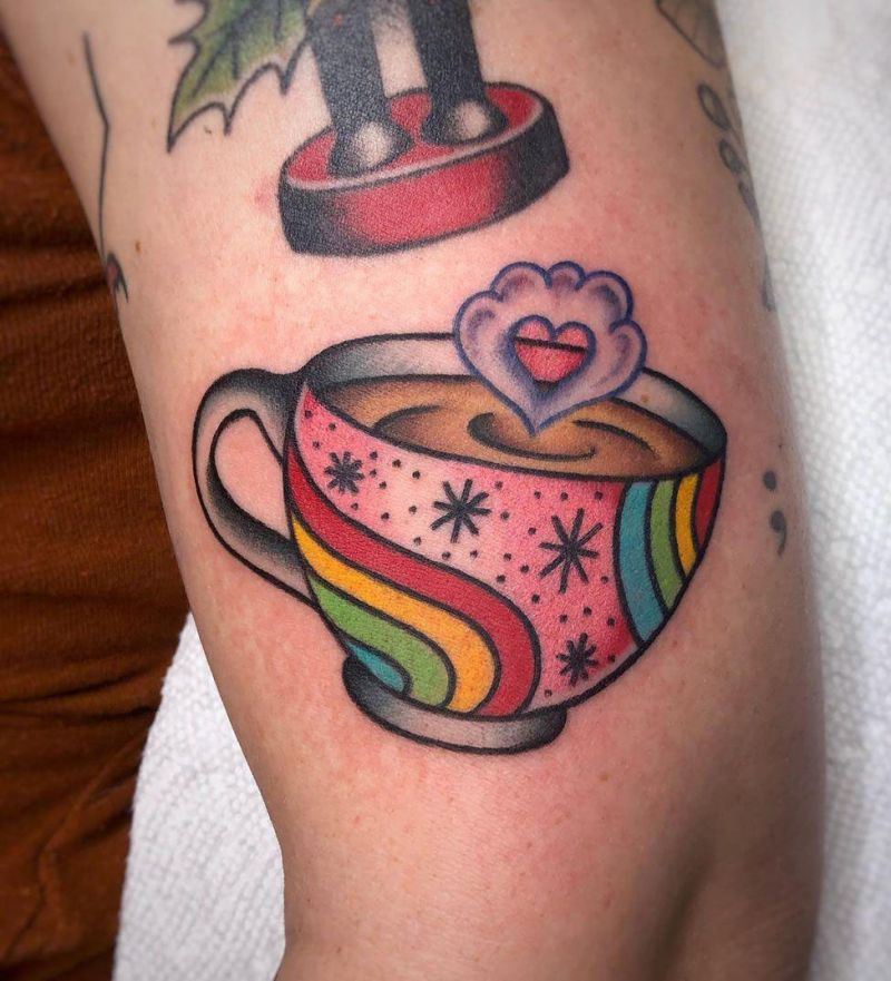 Pretty Coffee Tattoos Keep You Fragrant All The Time