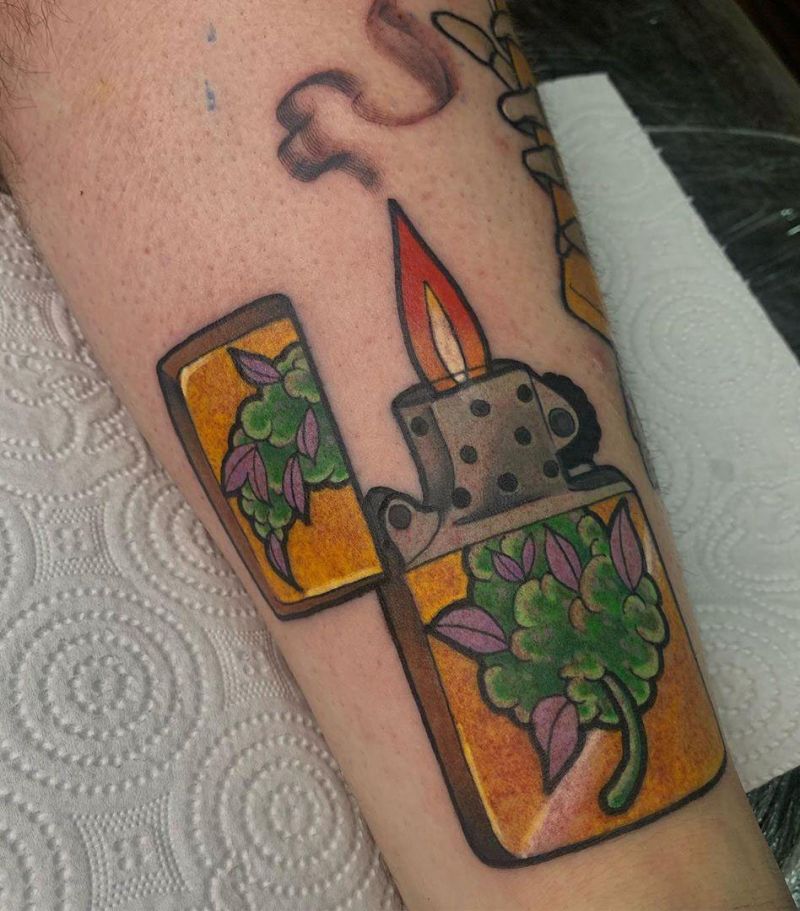 30 Creative Lighter Tattoos You Will Love