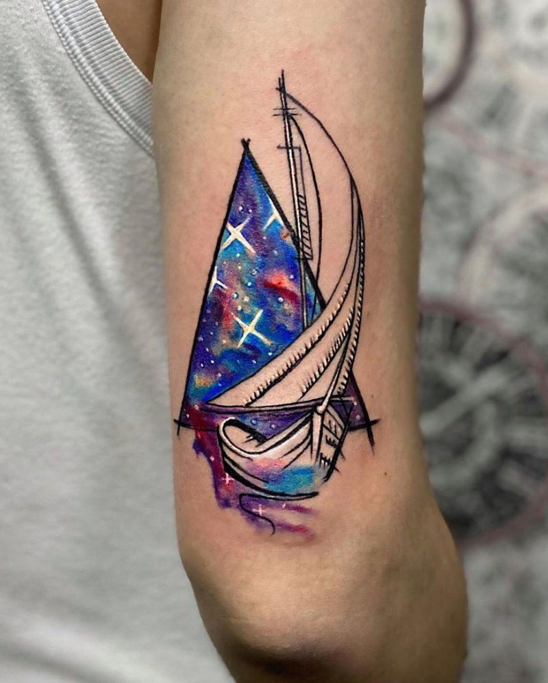 30 Pretty Boat Tattoos Make Your Career A Success