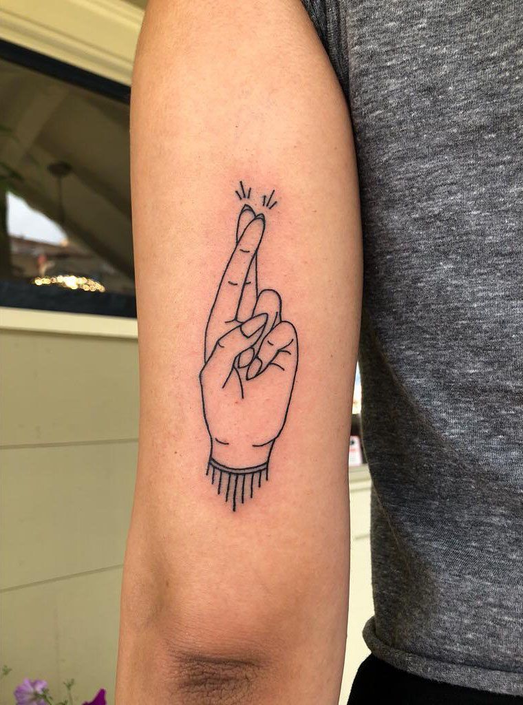 30 Elegant Fingers Crossed Tattoos Bring You Good Luck