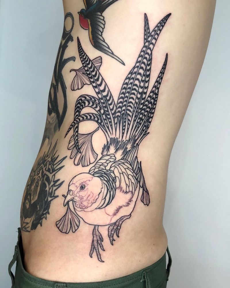 30 Pretty Pheasant Tattoos to Inspire You