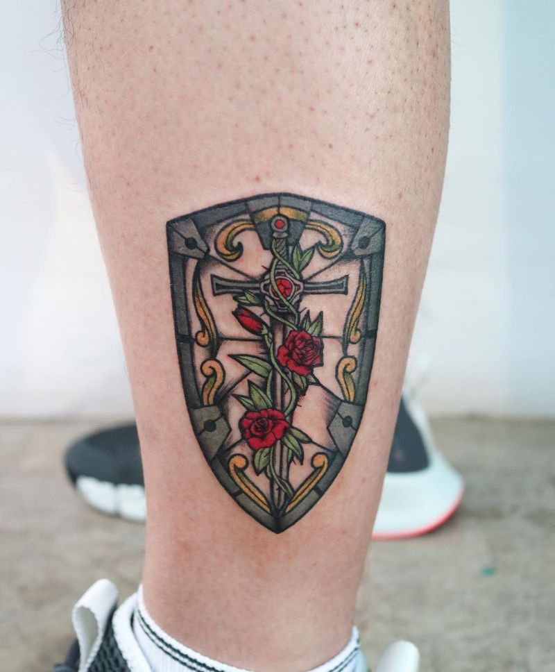 30 Creative Shield Tattoos You Will Love