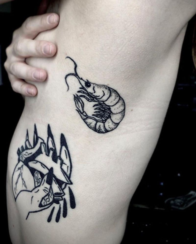 30 Pretty Shrimp Tattoos to Inspire You