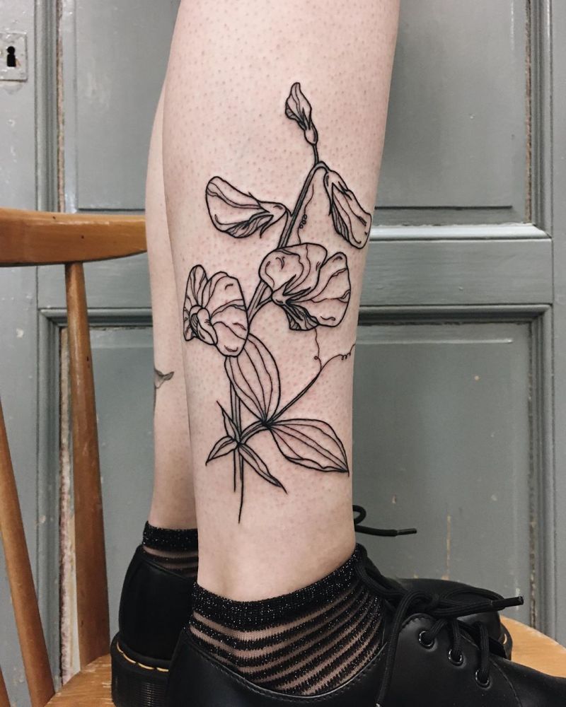 30 Pretty Sweet Pea Tattoos You Will Love