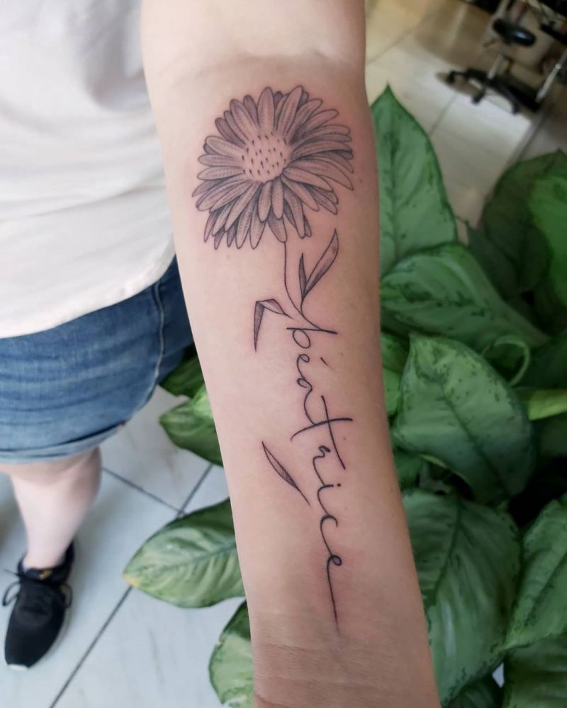 30 Pretty Aster Tattoos for Your Inspiration