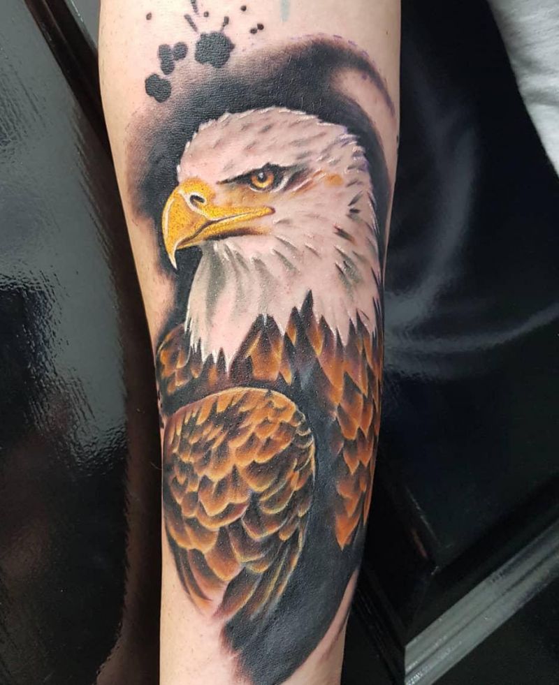 30 Pretty Bald Eagle Tattoos for Men