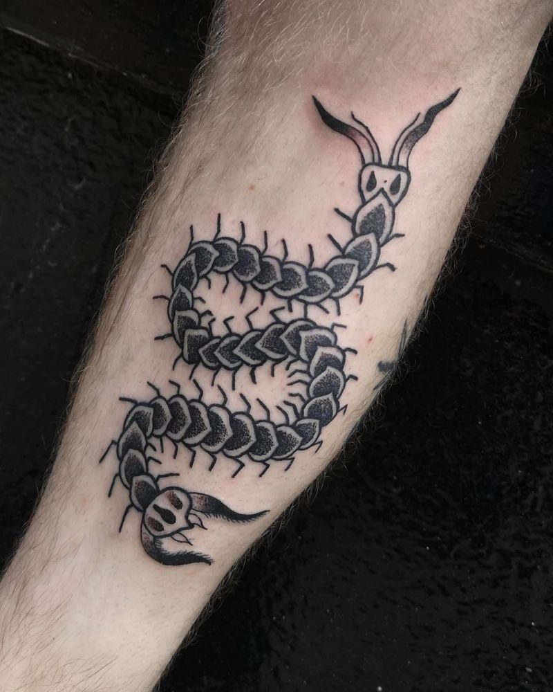 30 Amazing Centipede Tattoos You Will Love to Try