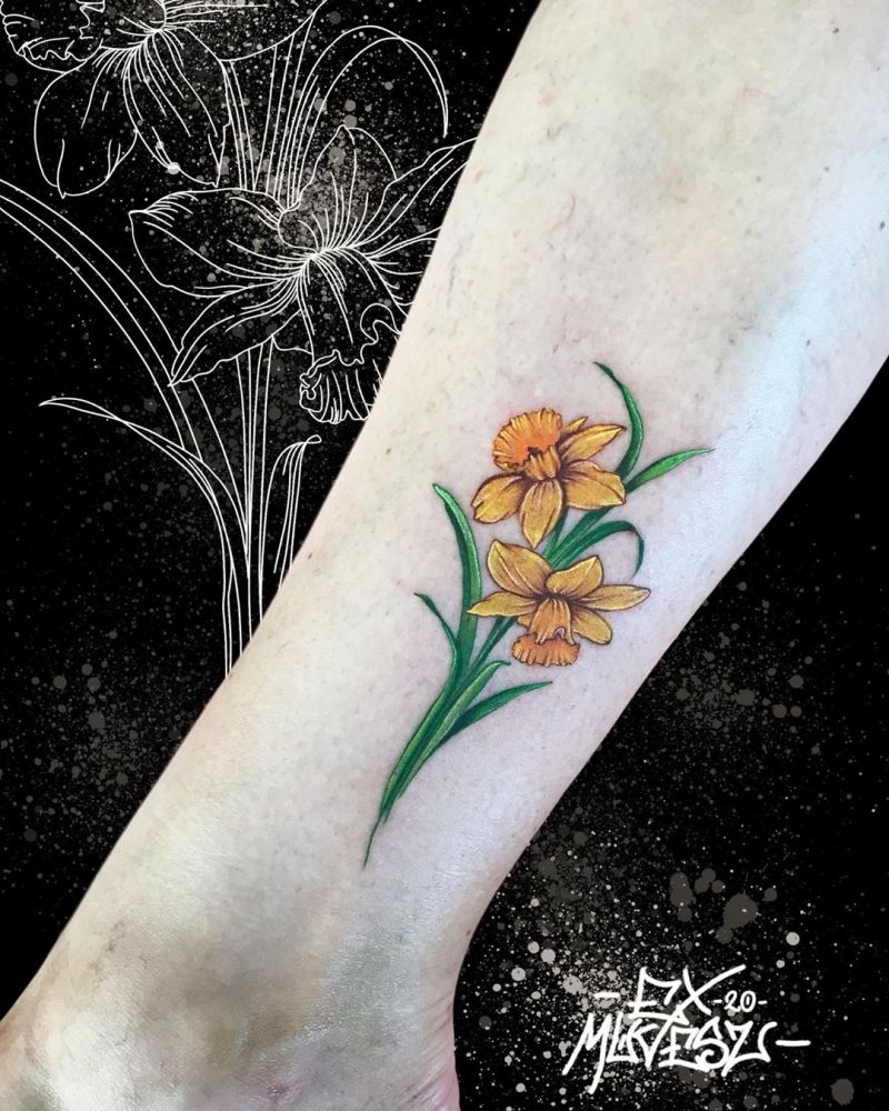 30 Pretty Daffodil Tattoos You Will Love