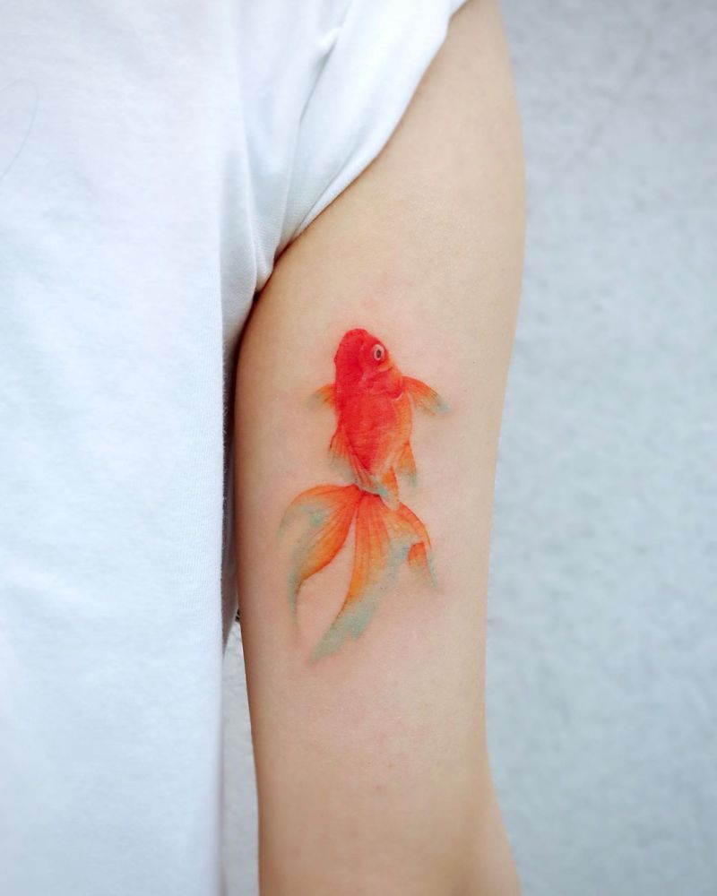 30 Pretty Goldfish Tattoos for Your Inspiration