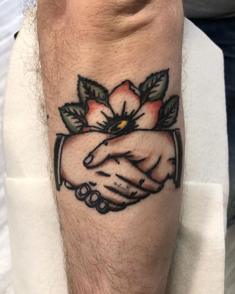 30 Creative Handshake Tattoos You Will Love