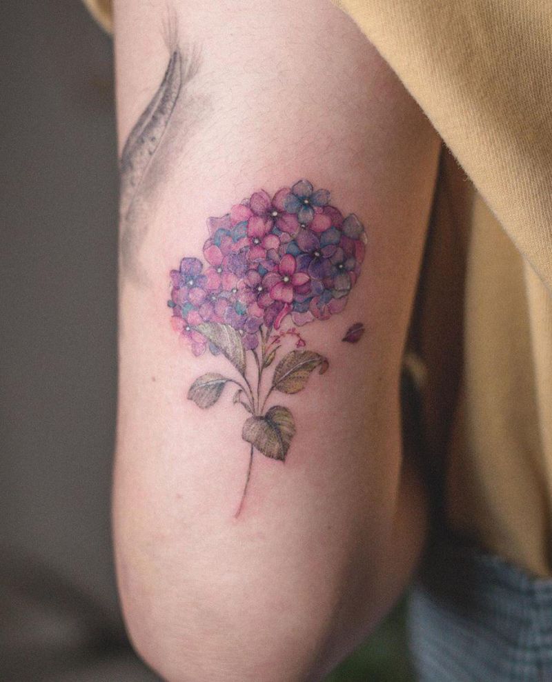 30 Elegant Hydrangea Tattoos for Women You Will Love