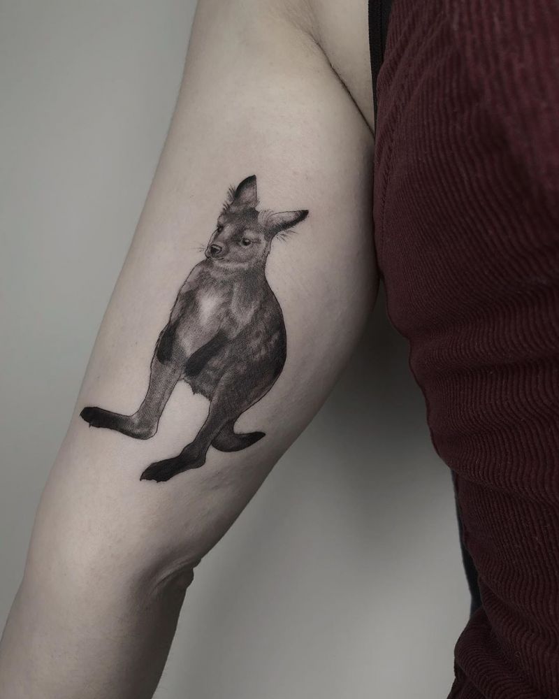 30 Superb Kangaroo Tattoos You Will Like to Try