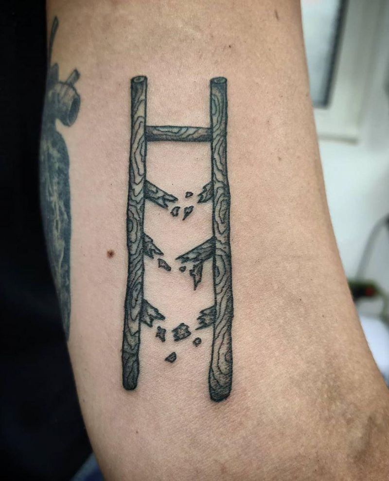 30 Meaningful Ladder Tattoos to Inspire You