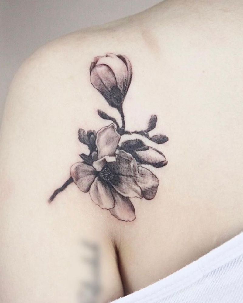 30 Beautiful Magnolia Tattoos You Will Love