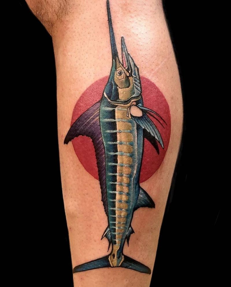 30 Pretty Marlin Tattoos You Will Love